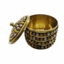 Elegant Brass Handicraft Sindoor Box – Traditional Decorative Brass Sindoor Holder for Puja & Wedding Gift – Antique Finish Kumkum Box for Hindu Rituals, Marriage Favors & Home Temple Decor