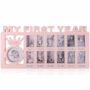 Newborn Baby Picture Frame, Baby Photo Frame, My First Year Newborn Keepsake Frame 12 Months, Baby Shower Photo Frame, Monthly Milestone Desktop Picture Frame for Memories Baby 1st Birthday
