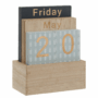 Retro Wooden Desktop Blocks Calendar – Perpetual Month & Date Display Board for Home, Office, Garden, Business, Wedding & Party Decoration
