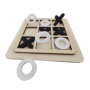 Wooden Tic Tac Toe Game Mini Family Board Games Classical Puzzle Game - Board Game Educational Toys Strategy Board Game for Teens & Adults