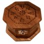 Wooden Bakhoor Burner – Octagonal Mabkhara Incense Holder for Lobaan, Bhakhoor, Home Fragrance & Traditional Decor